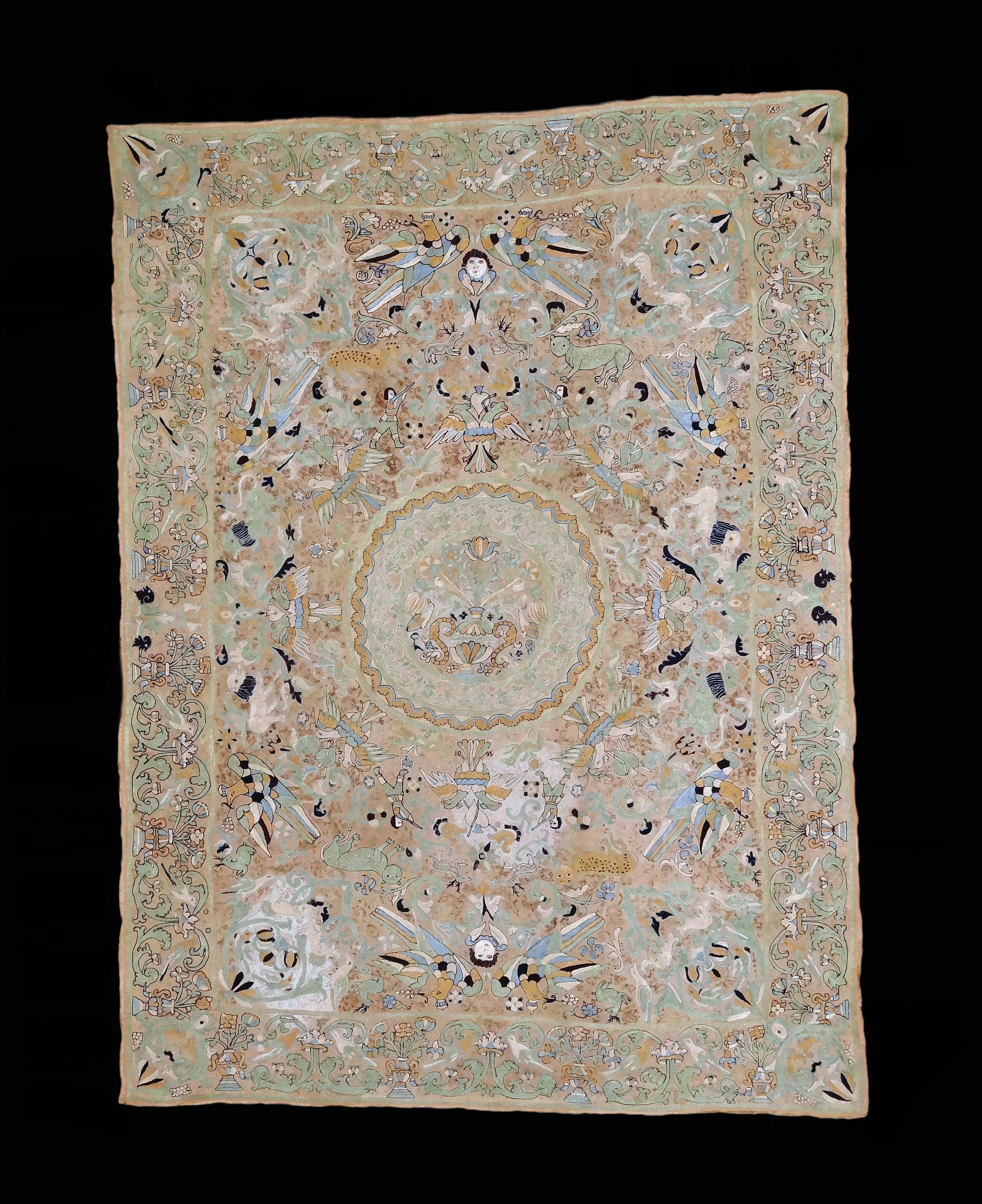 Indian embroidered textile made for the Portuguese market